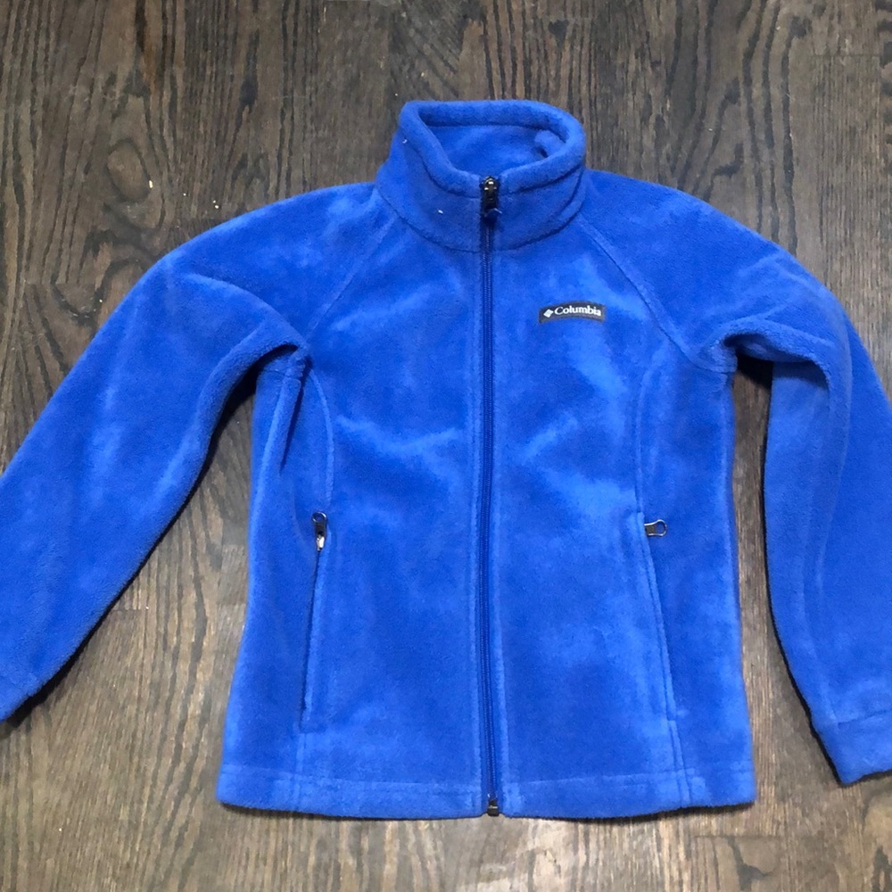 - Kid’s unisex Columbia fleece jacket size small blue